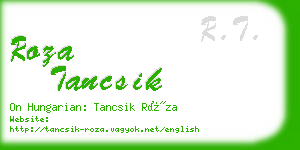 roza tancsik business card